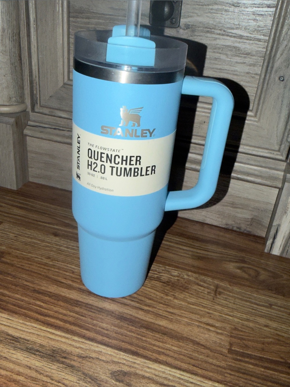 Stanley 30 oz Stainless Steel H2.0 Flowstate
Quencher Tumbler Perspective Blue